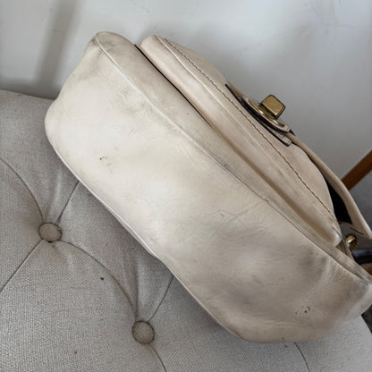 Coach Legacy 'Ali' Bone White Leather Shoulder Bag A0982-F12854