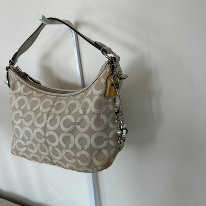 Coach Peyton Op Art Small Shoulder Bag Beige J0973-43465