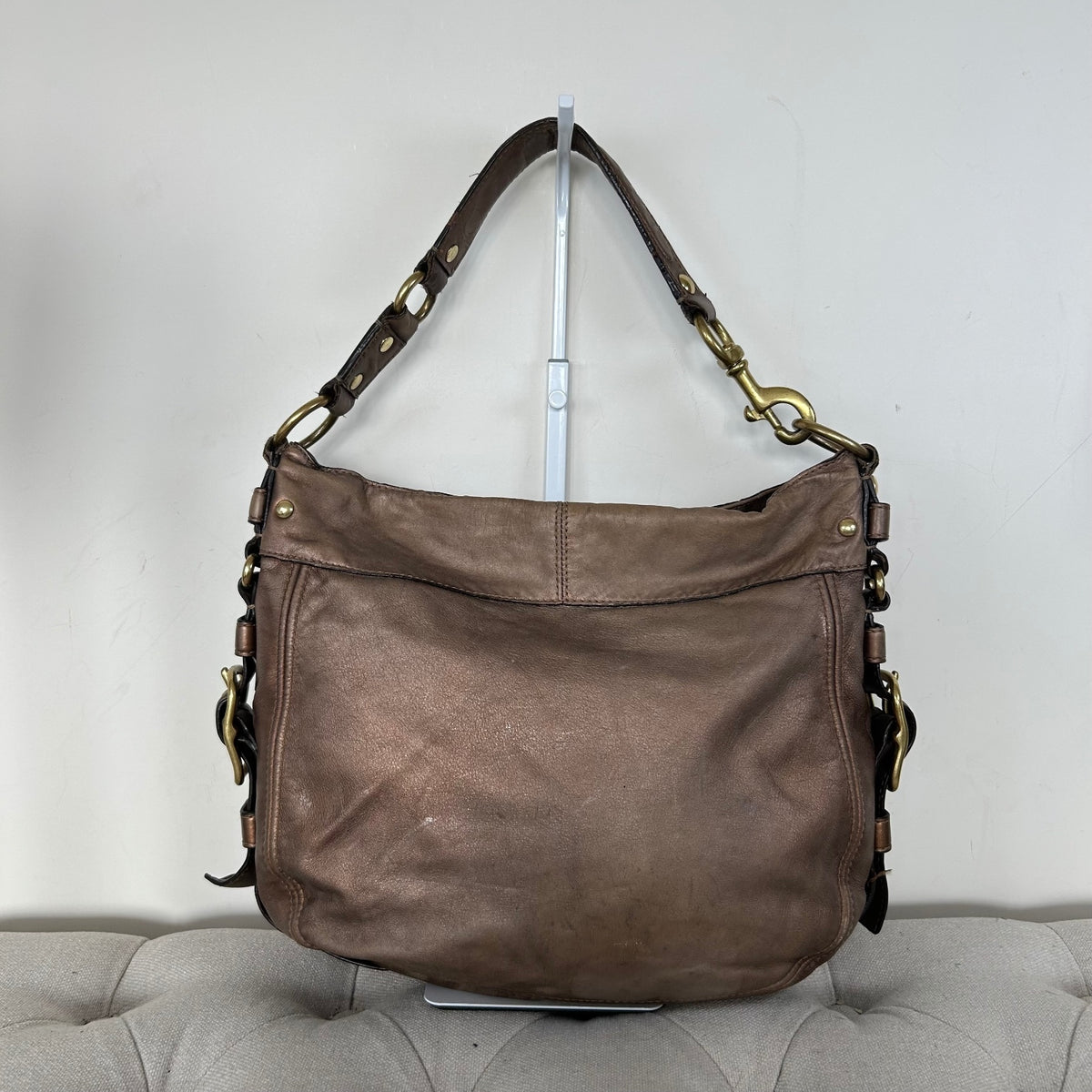 Coach Bronze Metallic Zoe Medium Shoulder Bag K0885-12669