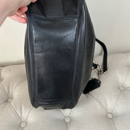 Coach Maggie Black Leather 3 Compartment Shoulder Bag J01073-15742