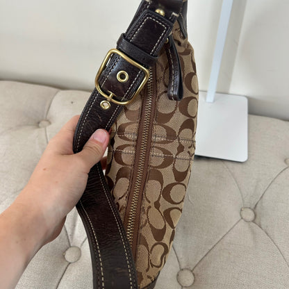 Coach Brown Monogram Hobo Shoulder Bag H0768-11371