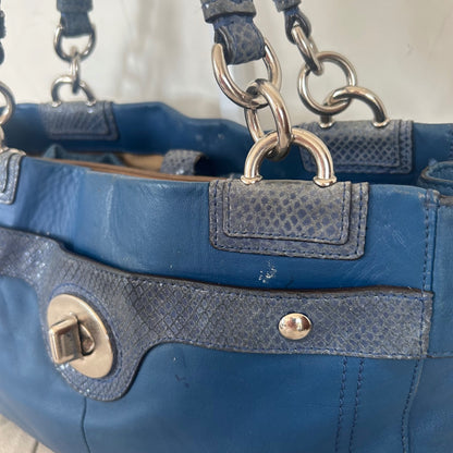 Coach Blue Leather Penelope 3 Compartment Shoulder Bag E1160-F16531