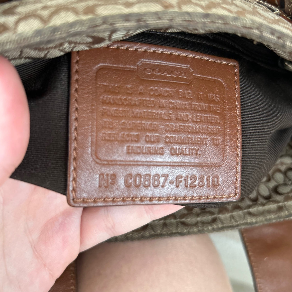 Coach Brown Monogram Soho Tote Shoulder Bag C0867-F12310