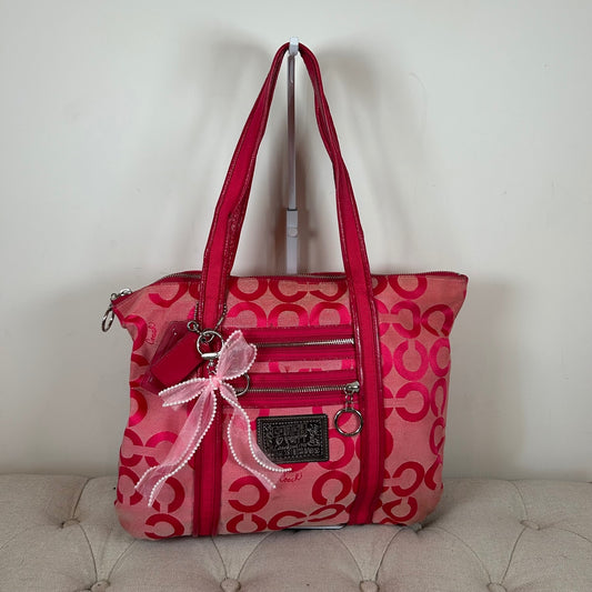 Coach Poppy Neon Pink Shoulder Tote Bag M0920-14530