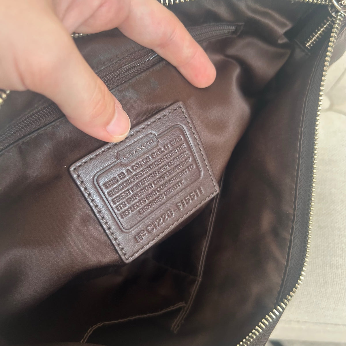 Coach Brown Monogram Crossbody Shoulder Bag C1120-F15511