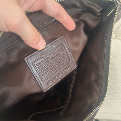 Coach Brown Monogram Crossbody Shoulder Bag C1120-F15511