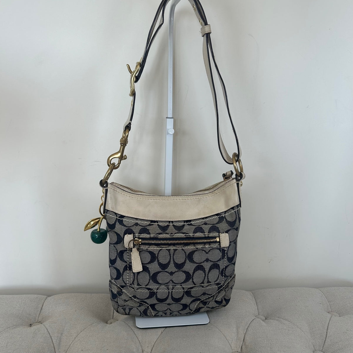 Coach Denim Monogram Convertible Crossbody Shoulder Bag G065-10402
