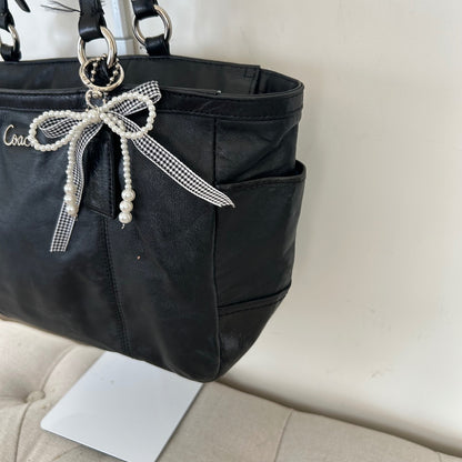 Coach Black Leather East/West Shoulder Tote Bag F1173-F17721