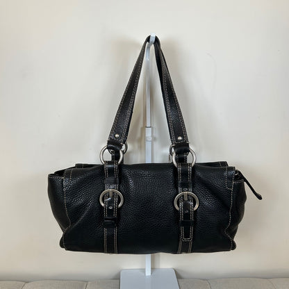 Coach Black Chelsea Pebbled Leather Shoulder Bag D0773-F10887
