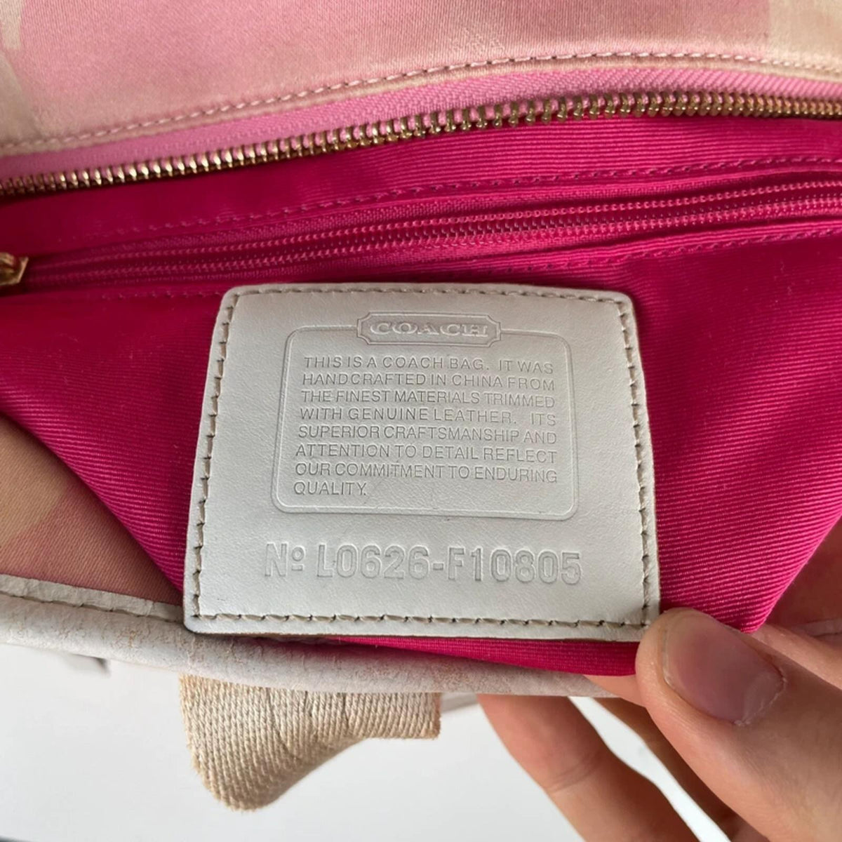 Coach Hampton Scribble Pink Shoulder Bag Y2K L0626-F10805