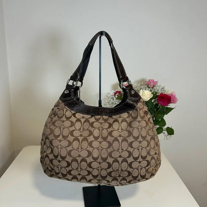 Coach Brown One Buckle Shoulder Bag M1079-F15083