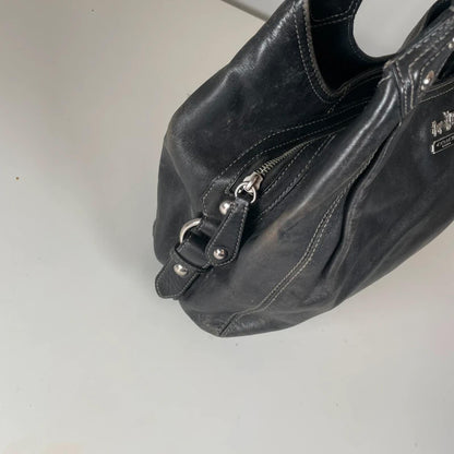 Coach Madison Maggie Black Leather Hobo Shoulder Bag J0982-14336