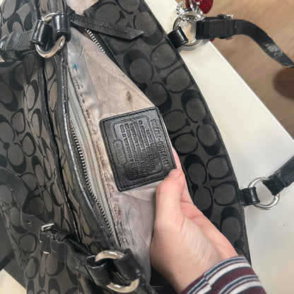 Coach Black Monogram Signature Gallery Handbag Style F1160-F17726