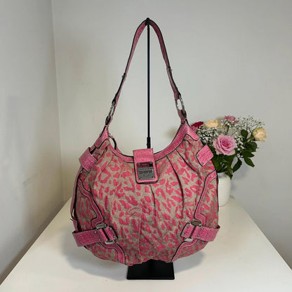 Rare Vintage 2000s Guess Pink Cheetah Print Handbag