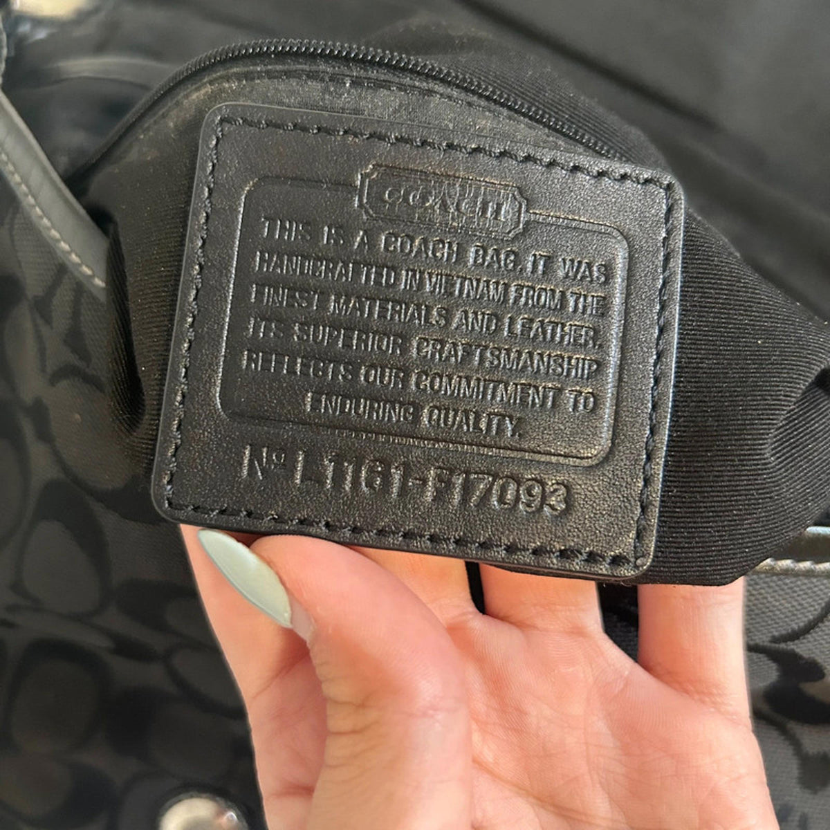 Coach Soho Sufflette Signature Black Buckle Bag L1161-F17093