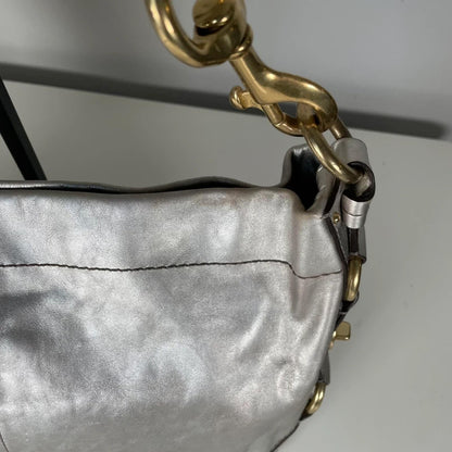 Coach Carly Silver Holographic Shoulder Bag Gold Hardware M0749-11872