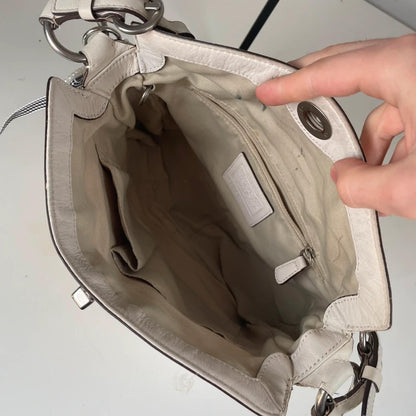 Coach Chelsea Optic Ivory Beige Turn lock Shoulder Bag D06K-10142