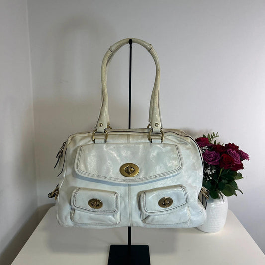Coach Legacy Archive Peyton White Leather Handbag K0969-F13051