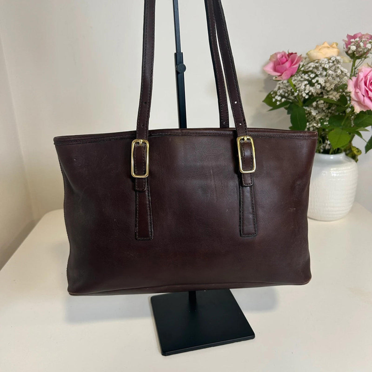 Coach Legacy Vintage Brown Leather Shoulder Handbag K1D-9813