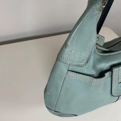 Coach Hamilton Blue Pebbled Leather Hobo Bag E0993-F13956