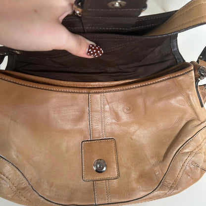 Coach Soho Tan Leather Buckle Shoulder Bag D0878-F12301