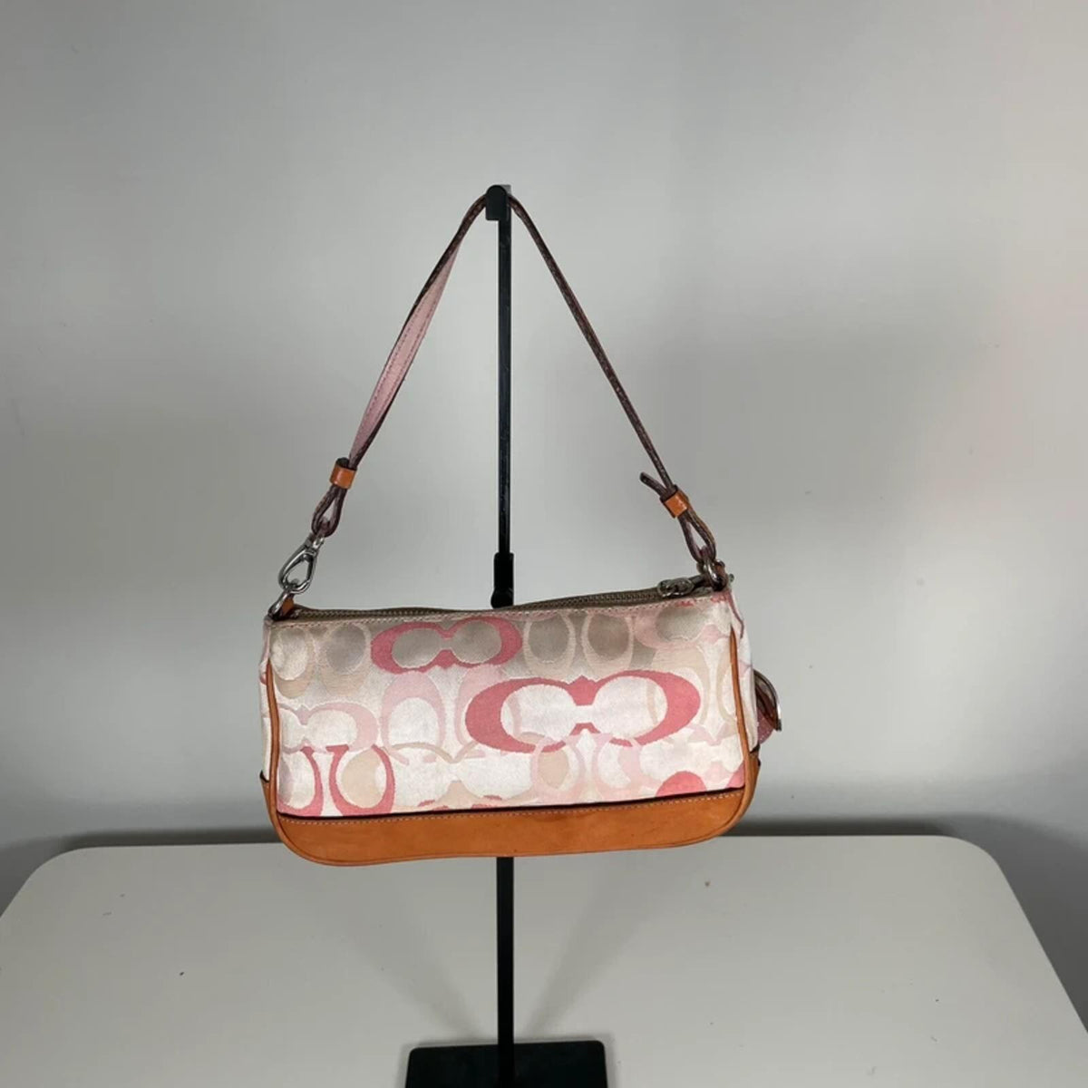 Coach Pink Signature Monogram Demi Bag M3J-7072