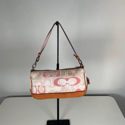 Coach Pink Signature Monogram Demi Bag M3J-7072
