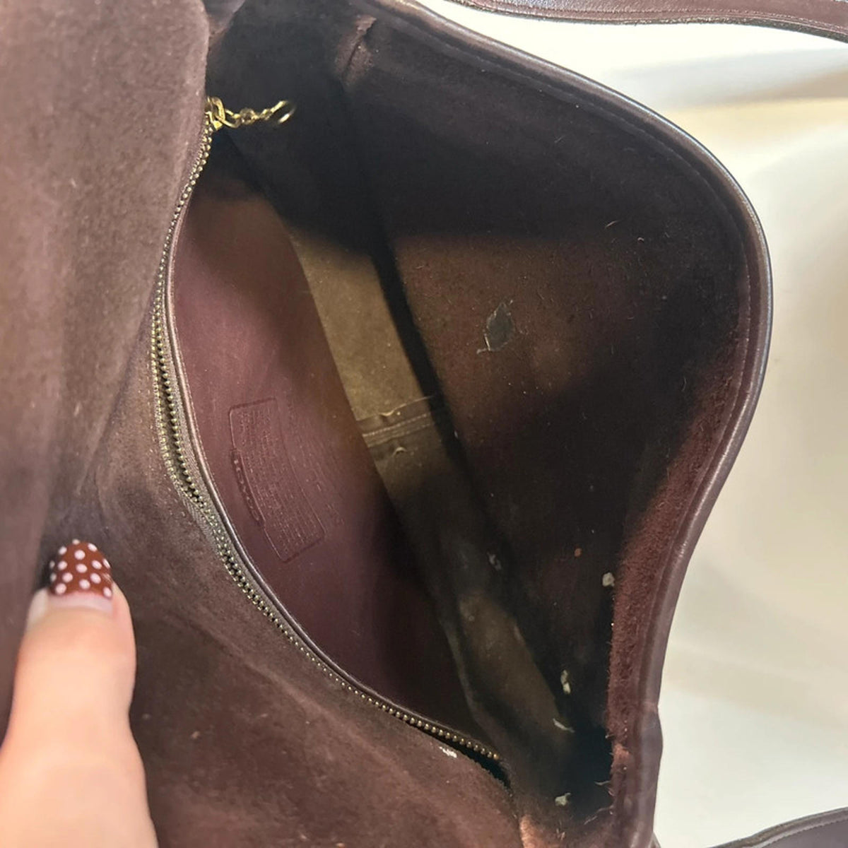 Coach Brown City Leather Shoulder Bag Gold Turnlock - H0C-9790