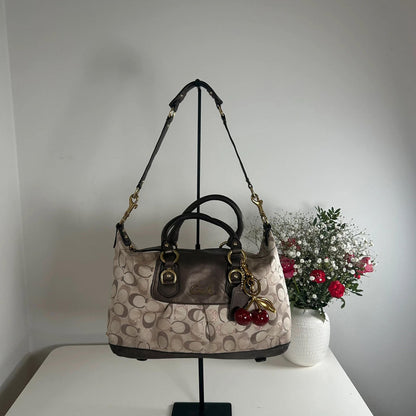 Coach Ashley Monogram Convertible Handbag Gold Hardware E1220-F20267