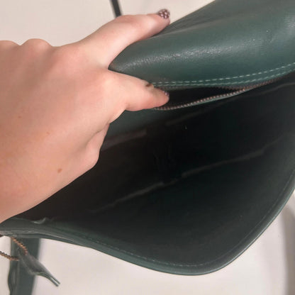 Vintage Coach Green Cross Body Leather Handbag