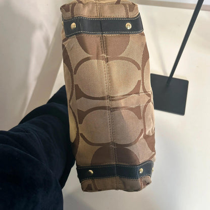 Coach Tan Brown Signature Carley Hobo Bag E0773-10620
