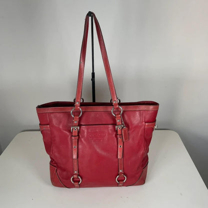 Coach Gallery Cherry Red Leather Shoulder Bag Y2K F0863-F11525
