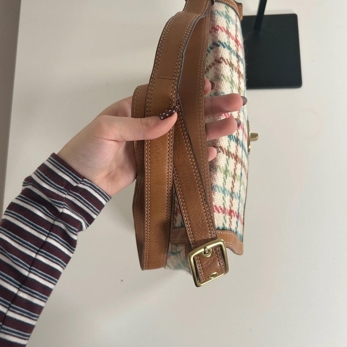 Coach 2009 Large Plaid Wool Crossbody Bag E0971-F13984
