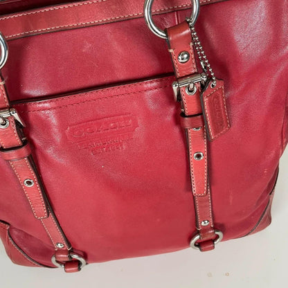 Coach Gallery Cherry Red Leather Shoulder Bag Y2K F0863-F11525