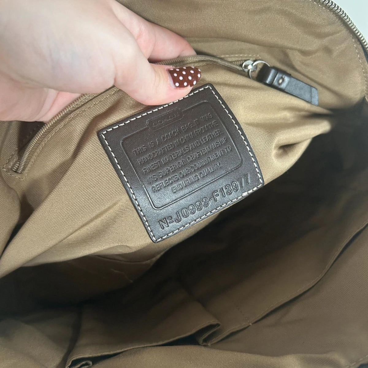 Coach Brown Monogram Hampton Signature Zip Shoulder Bag J0993-F13977