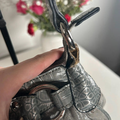Guess Silver Shoulder Bag Glitter G