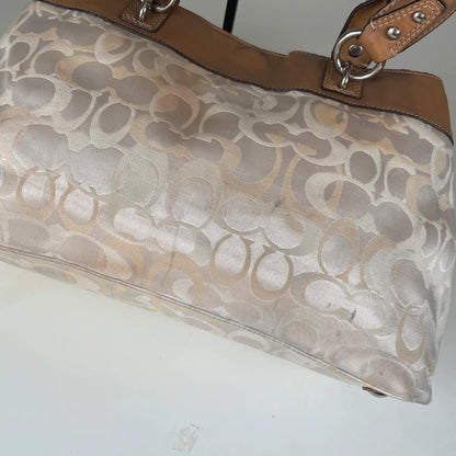 Coach Penelope Beige Signature Monogram Shoulder Bag E1076-F15120
