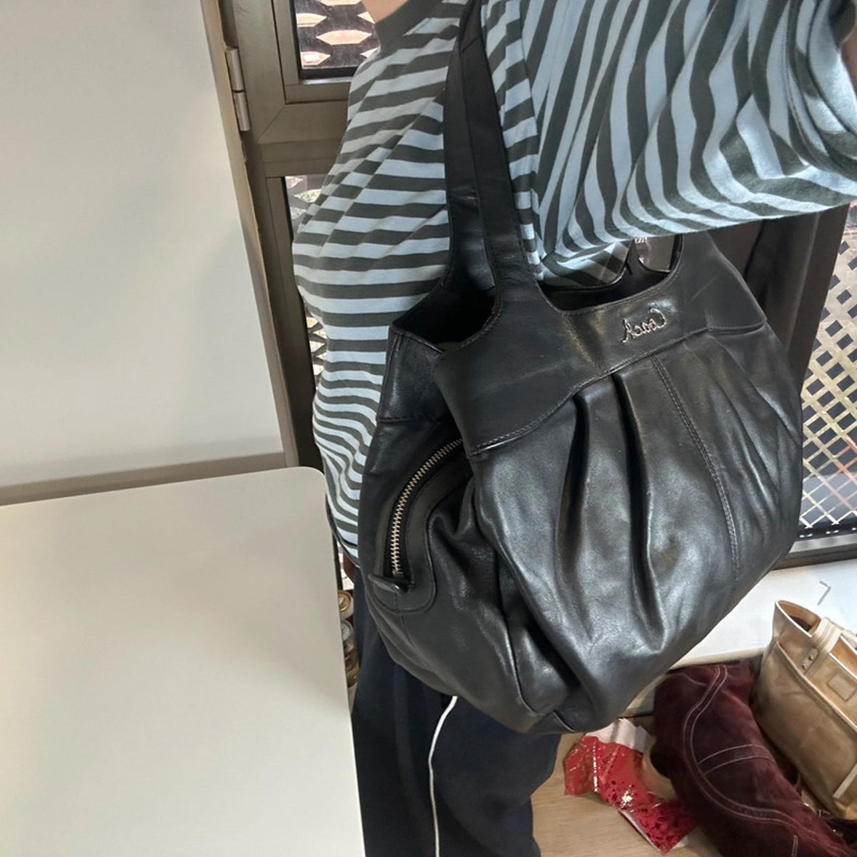 Coach Black Multi Compartment Lexi Leather Shoulder Bag L1094-F16312