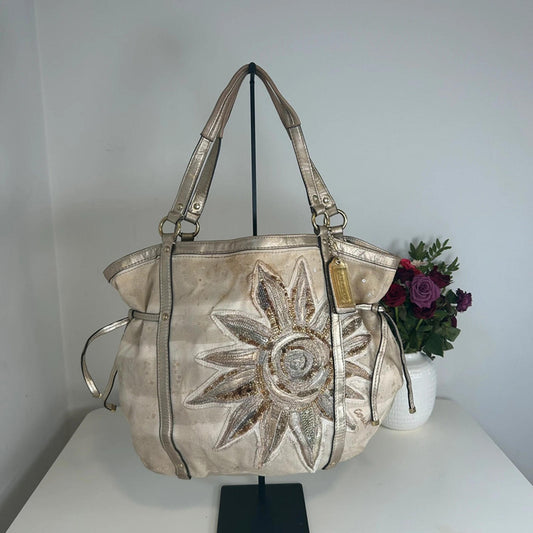 Coach Audrey Sequin Sun Starfish Cinched Tote Bag A1273-19577