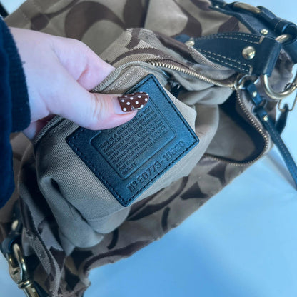 Coach Tan Brown Signature Carley Hobo Bag E0773-10620
