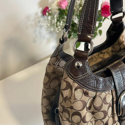 Coach Brown One Buckle Shoulder Bag M1079-F15083