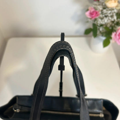Coach Chelsea Black Pebbled Leather Buckle Tote Shoulder Bag F6981-F12339