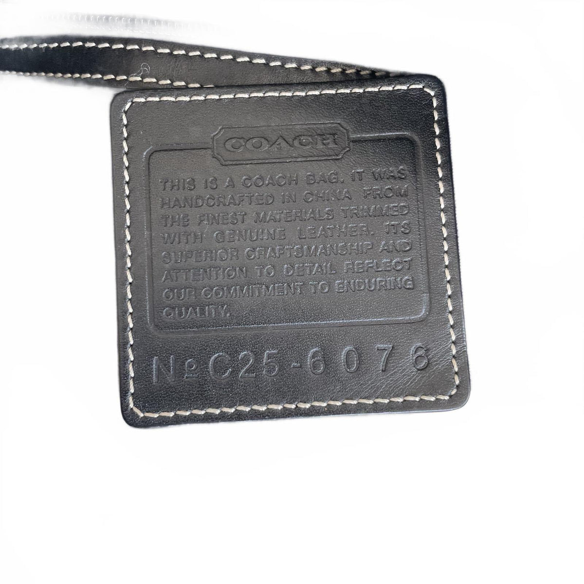 Coach Black Signature Monogram Crossbody Bucket Bag C25-6076