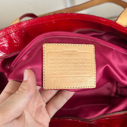 Coach Red Patent Leather Shoulder Bag G11768-18674
