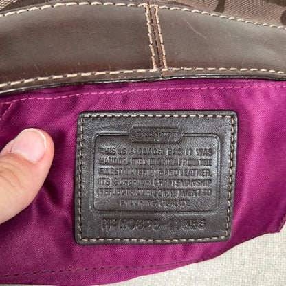 Coach Chocolate Brown Monogram Mini Zoe Shoulder Bag H0826-41856
